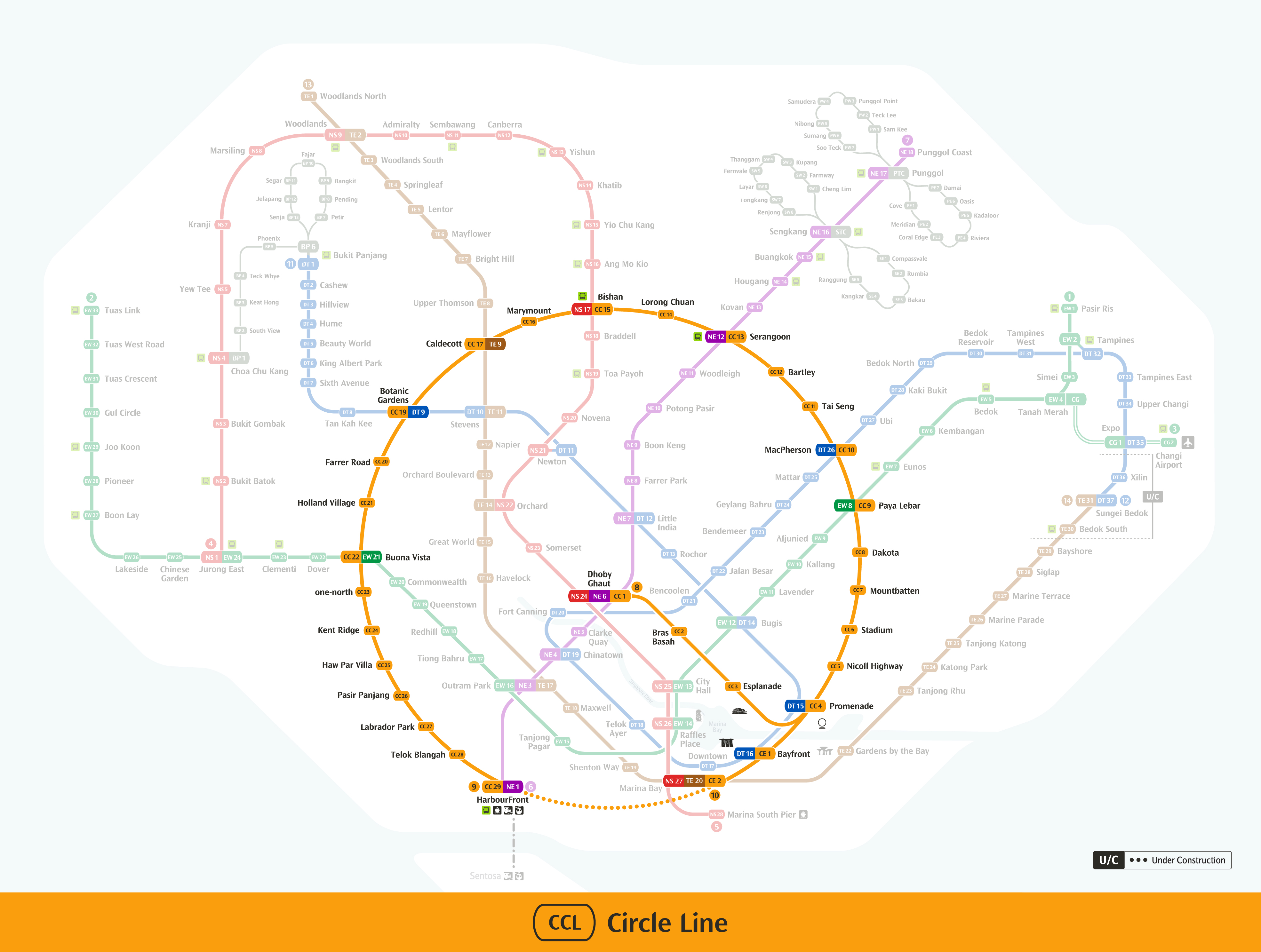 Circle Line map