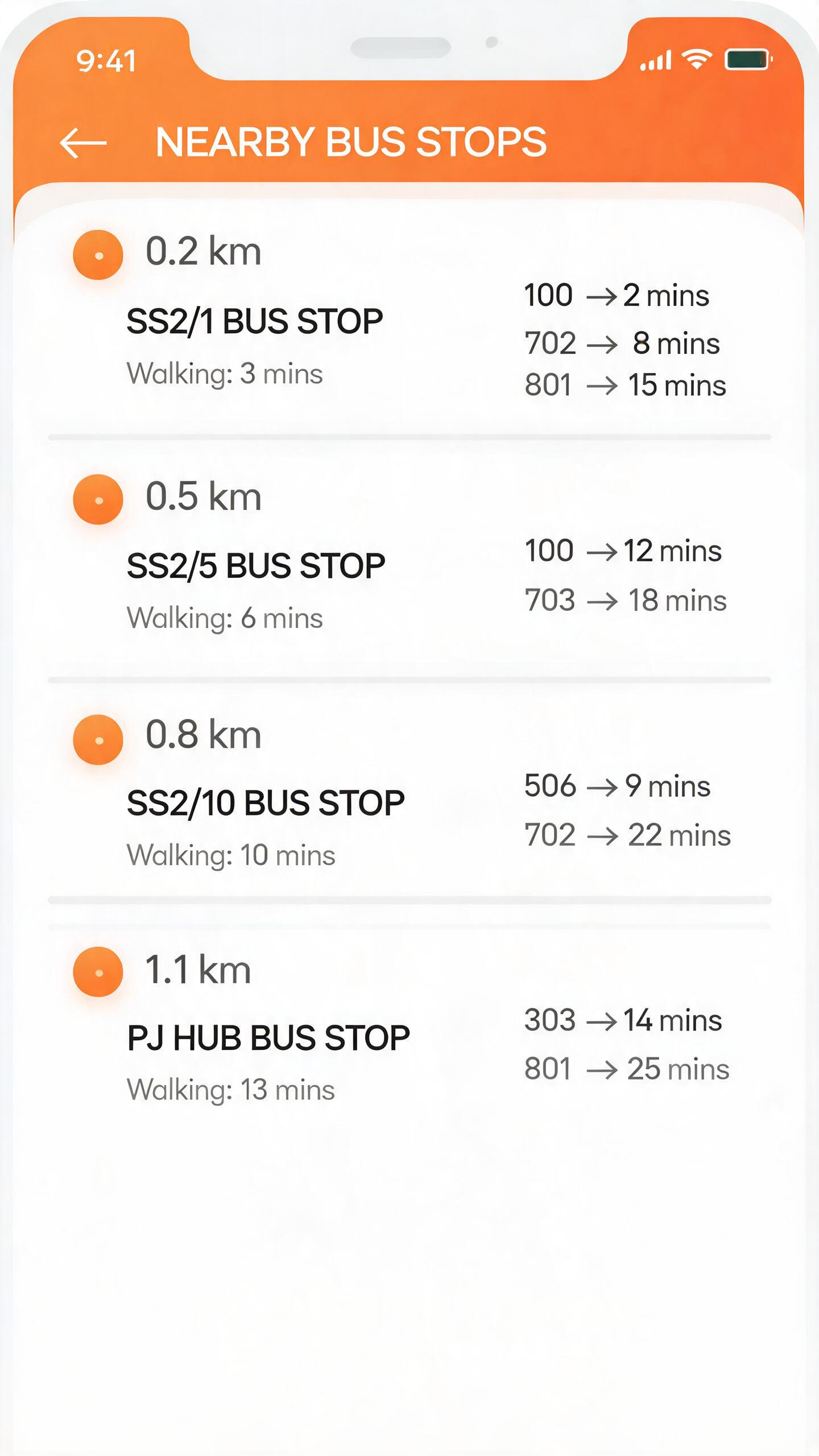 Malaysia nearby stops with live arrivals