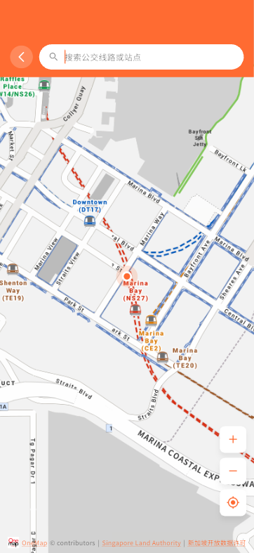 Search across stops, routes and MRT stations