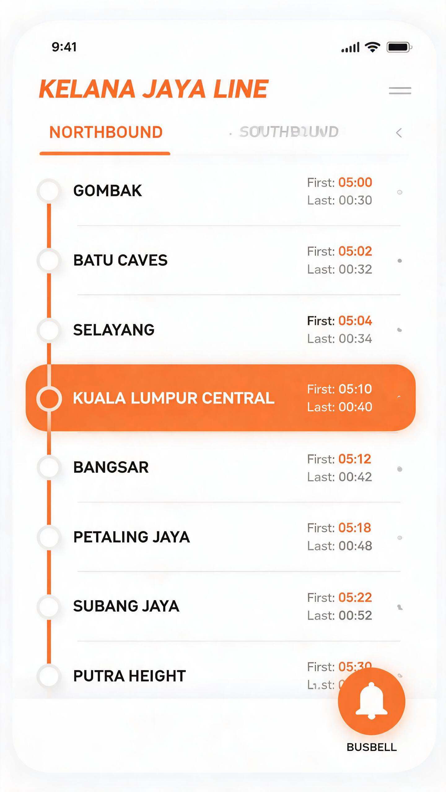 Malaysia LRT/MRT route timeline